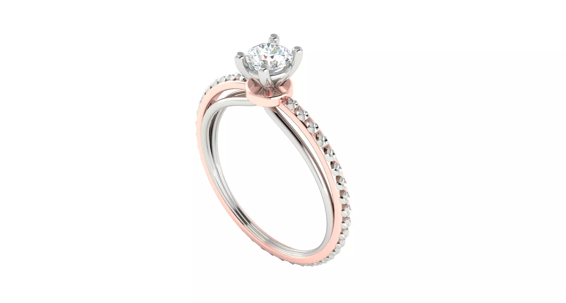 Solitaire ring 3dm stl render detail 3D print model 3D print model_0