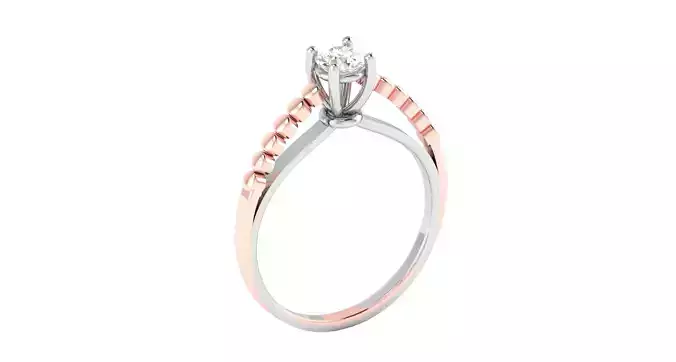 Solitaire ring 3dm stl render detail 3D print model