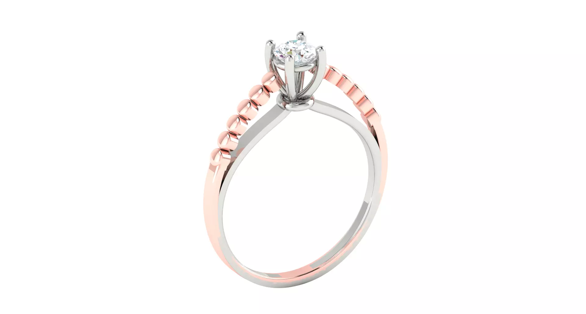 Solitaire ring 3dm stl render detail 3D print model 3D print model_0