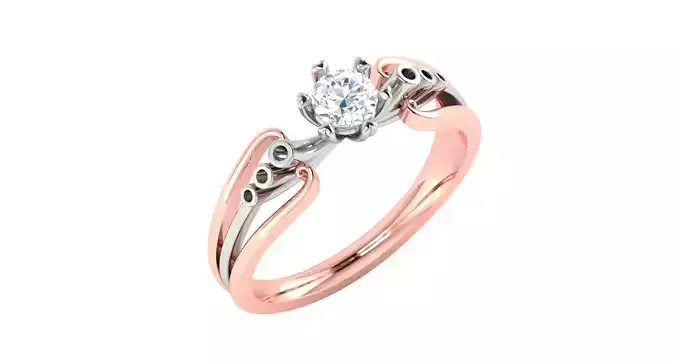 Solitaire ring 3dm stl render detail 3D print model