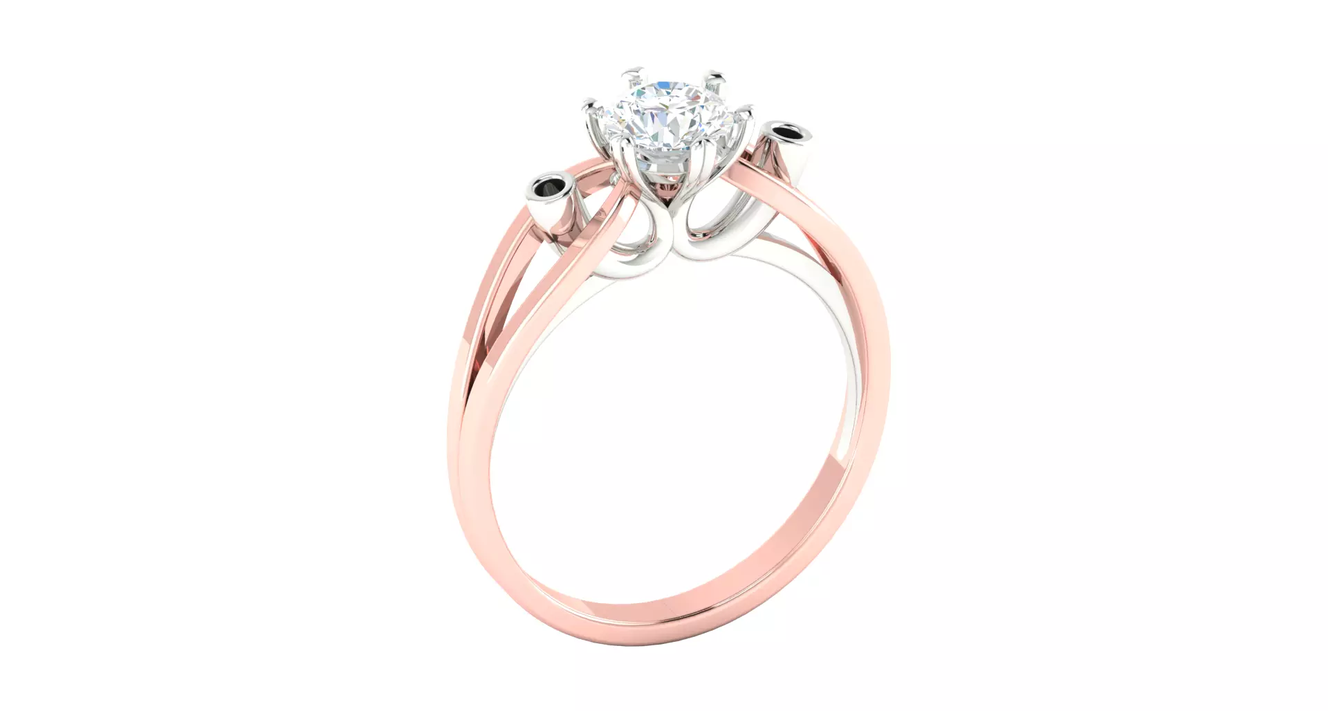 Solitaire ring 3dm stl render detail 3D print model 3D print model_0