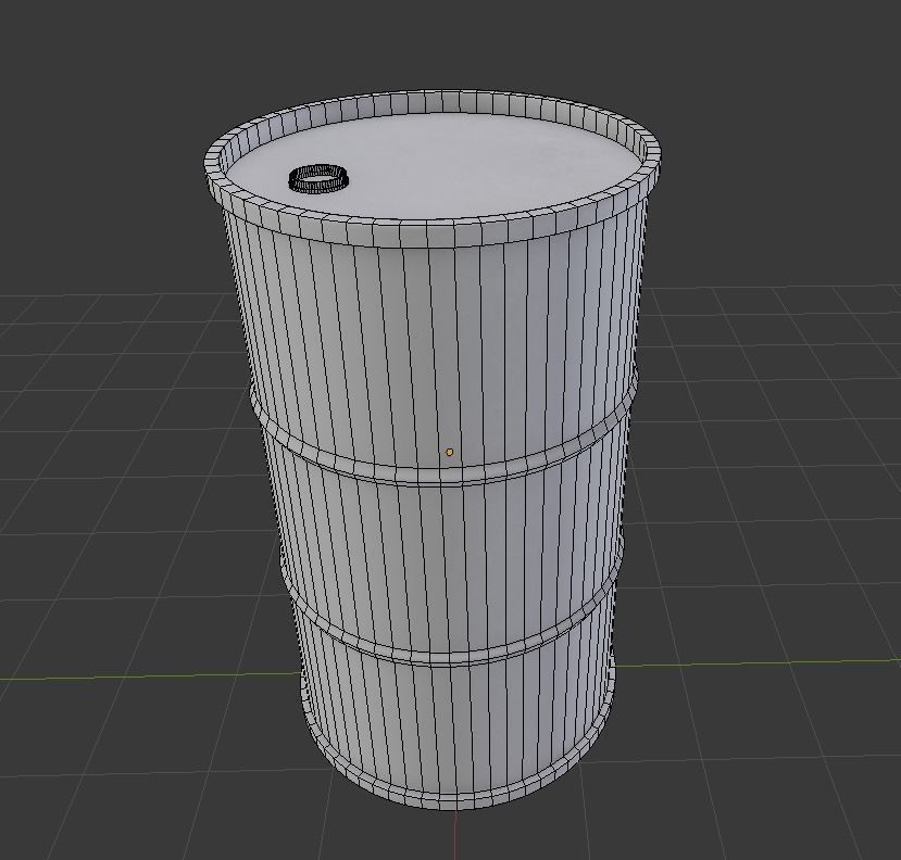 Game Ready Industrial Barrel Pack PBR Low-poly 3D model_5