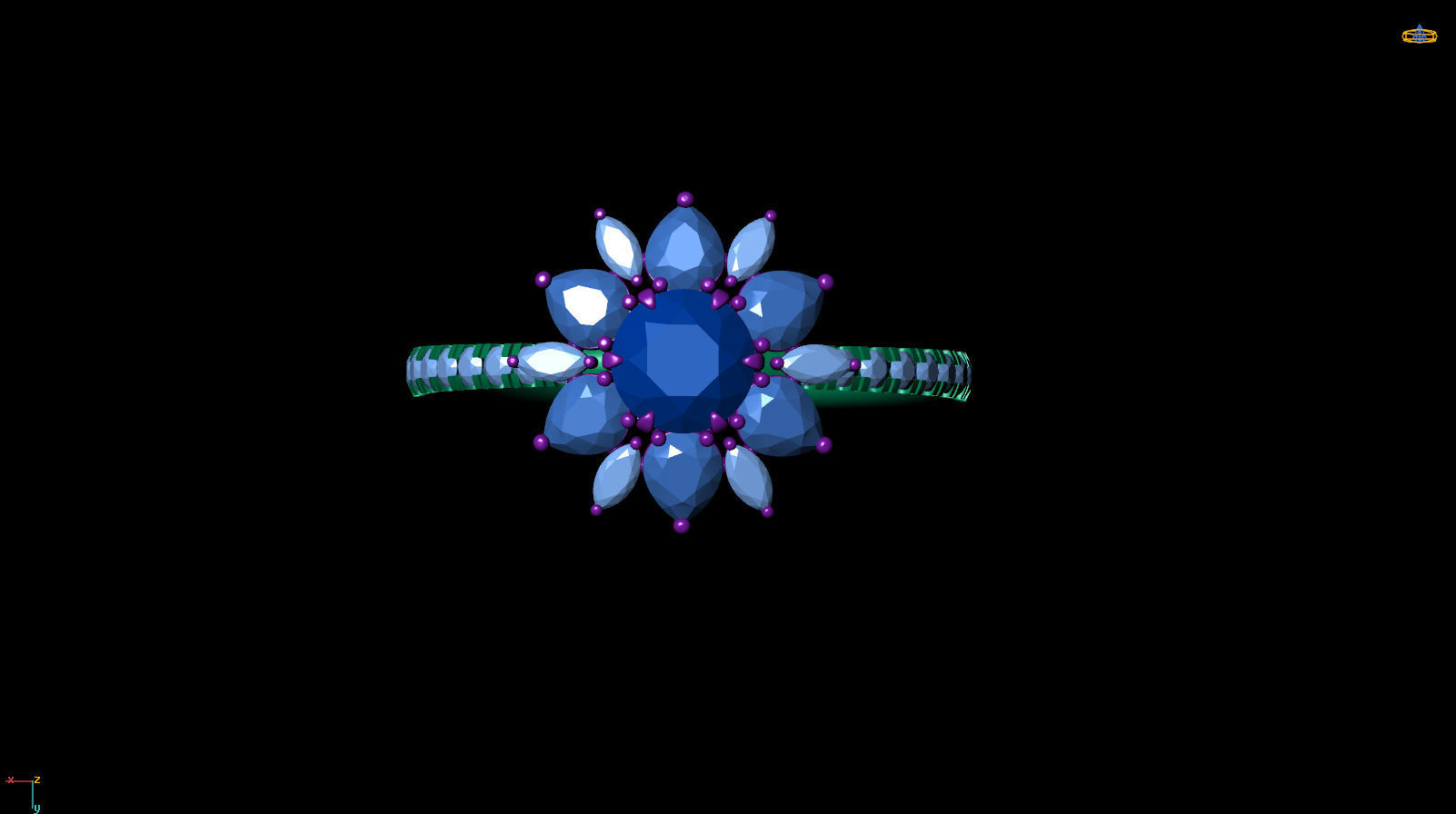 Flower Ring R 0108 3D print model_14