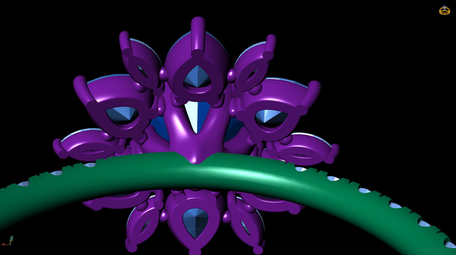 Flower Ring R 0108 3D print model_16