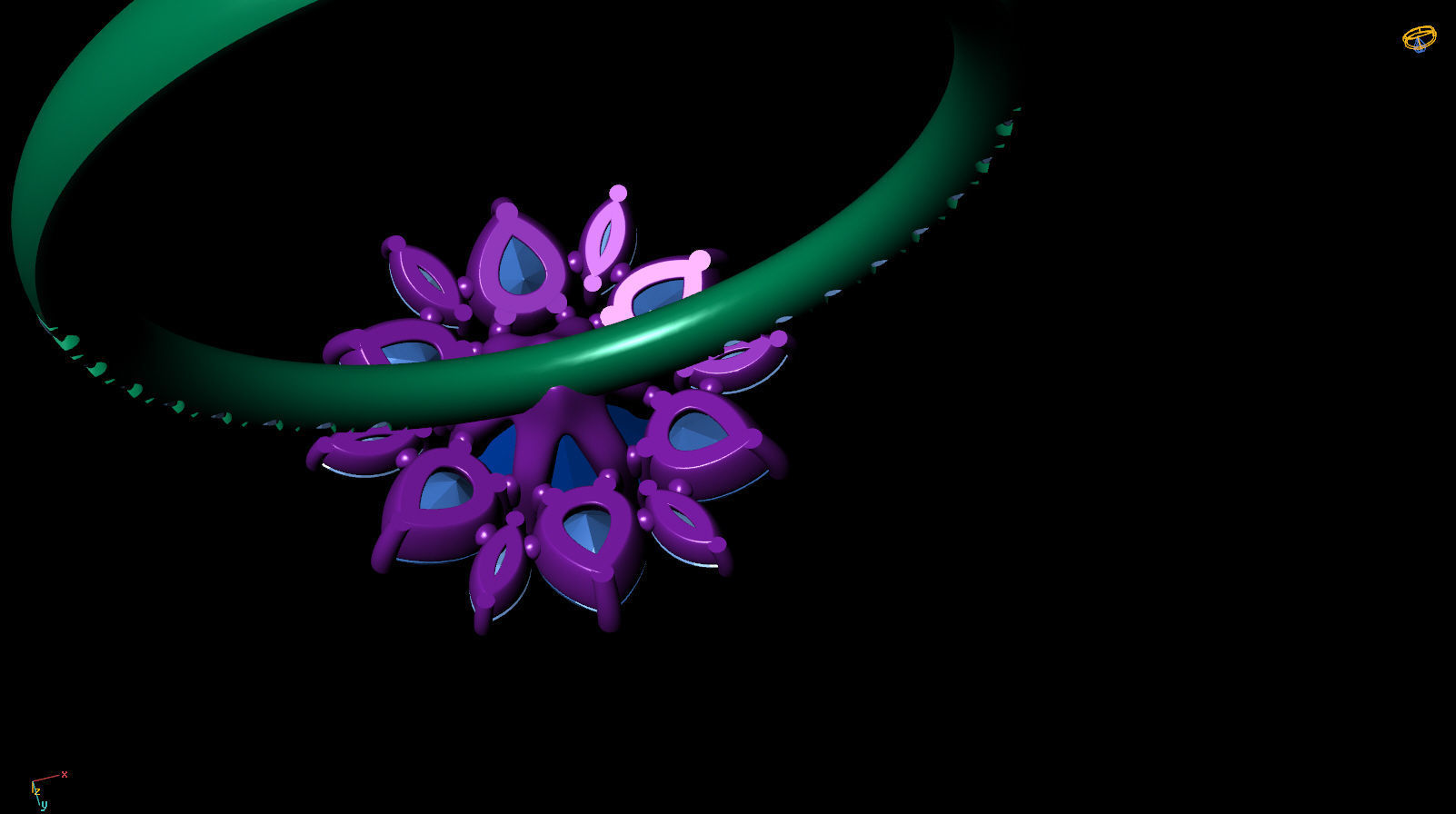 Flower Ring R 0108 3D print model_18