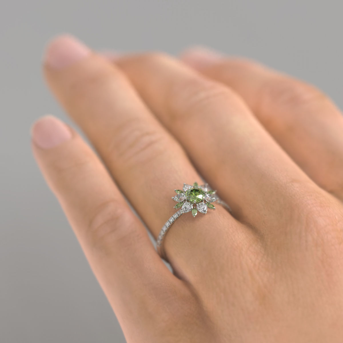 Flower Ring R 0108 3D print model_5