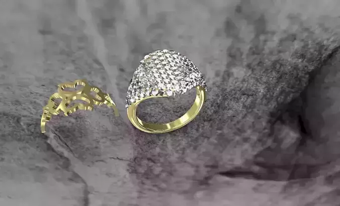  woman ring with diamonds