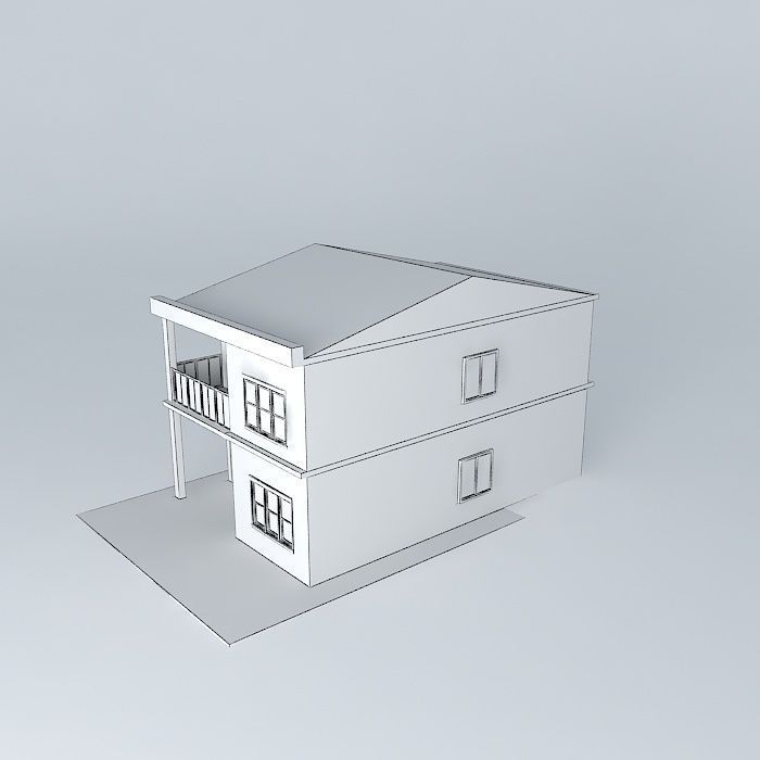 Elegant townhouse Free 3D model_4