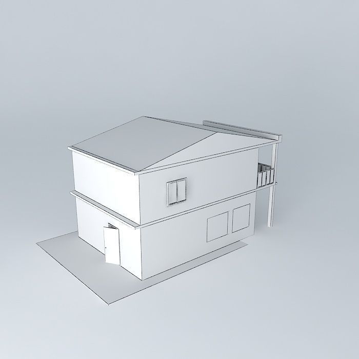 Elegant townhouse Free 3D model_3