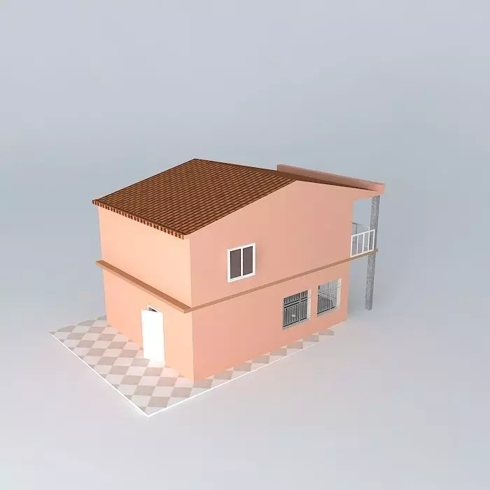 Elegant townhouse Free 3D model_0