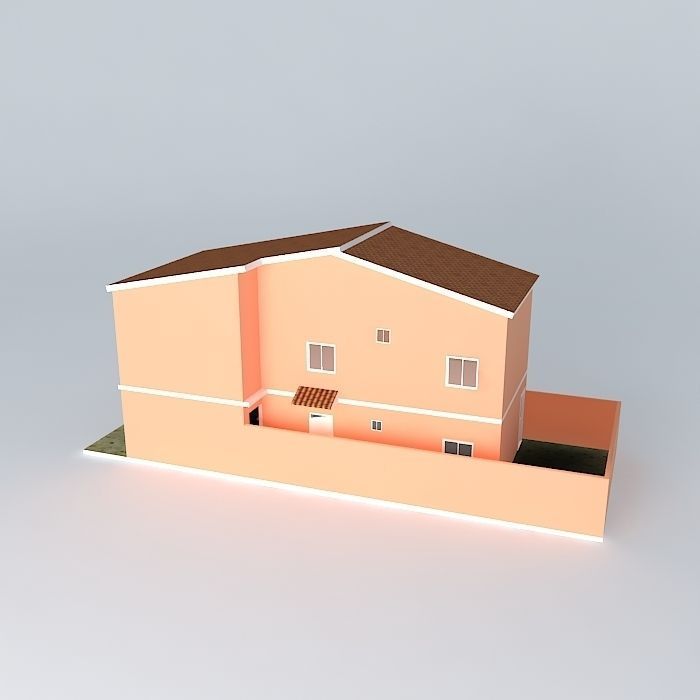 Sobrado middle class Free 3D model_1