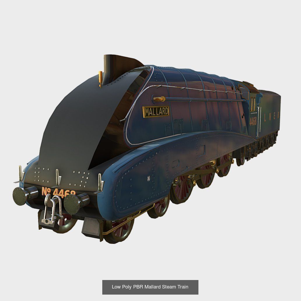 Steam Train Pack 3D Model Collection_3
