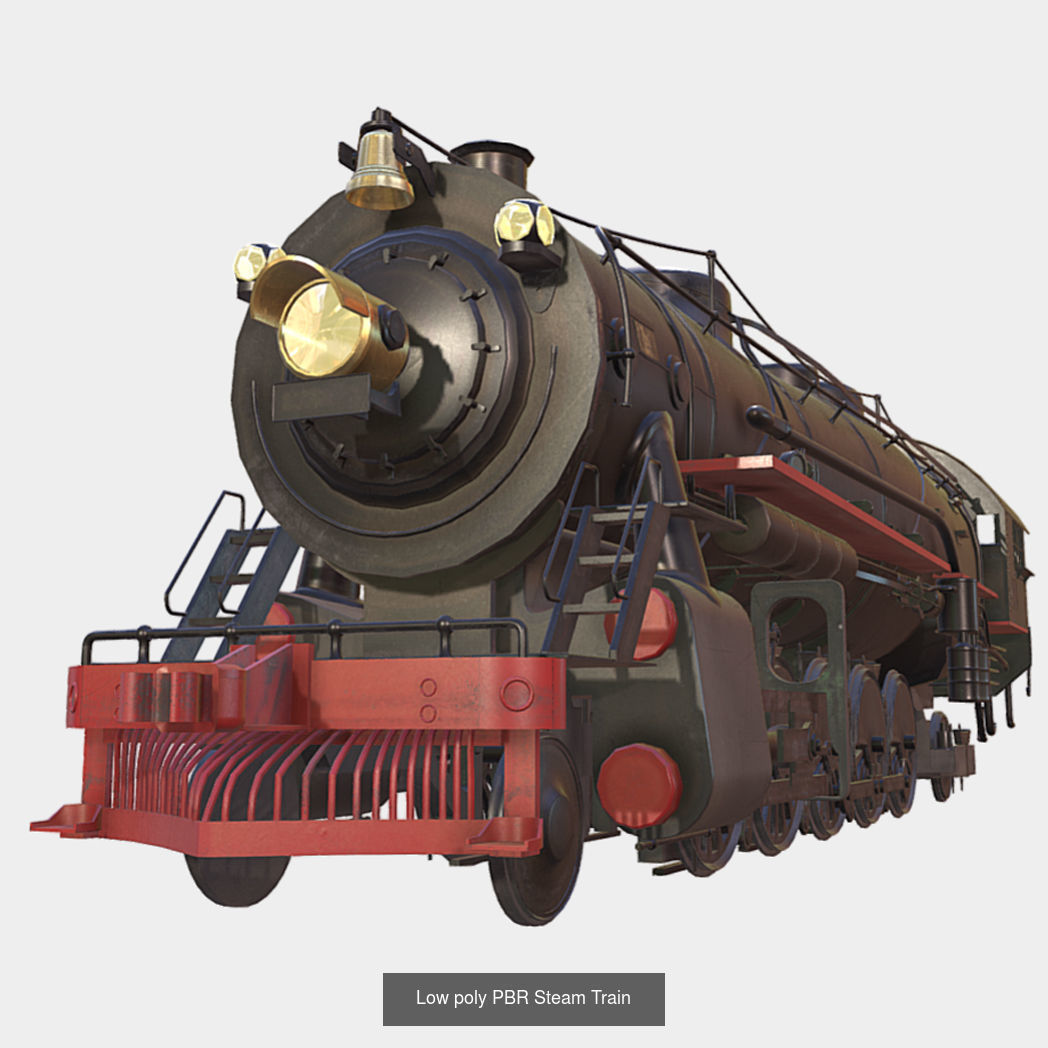 Steam Train Pack 3D Model Collection_2