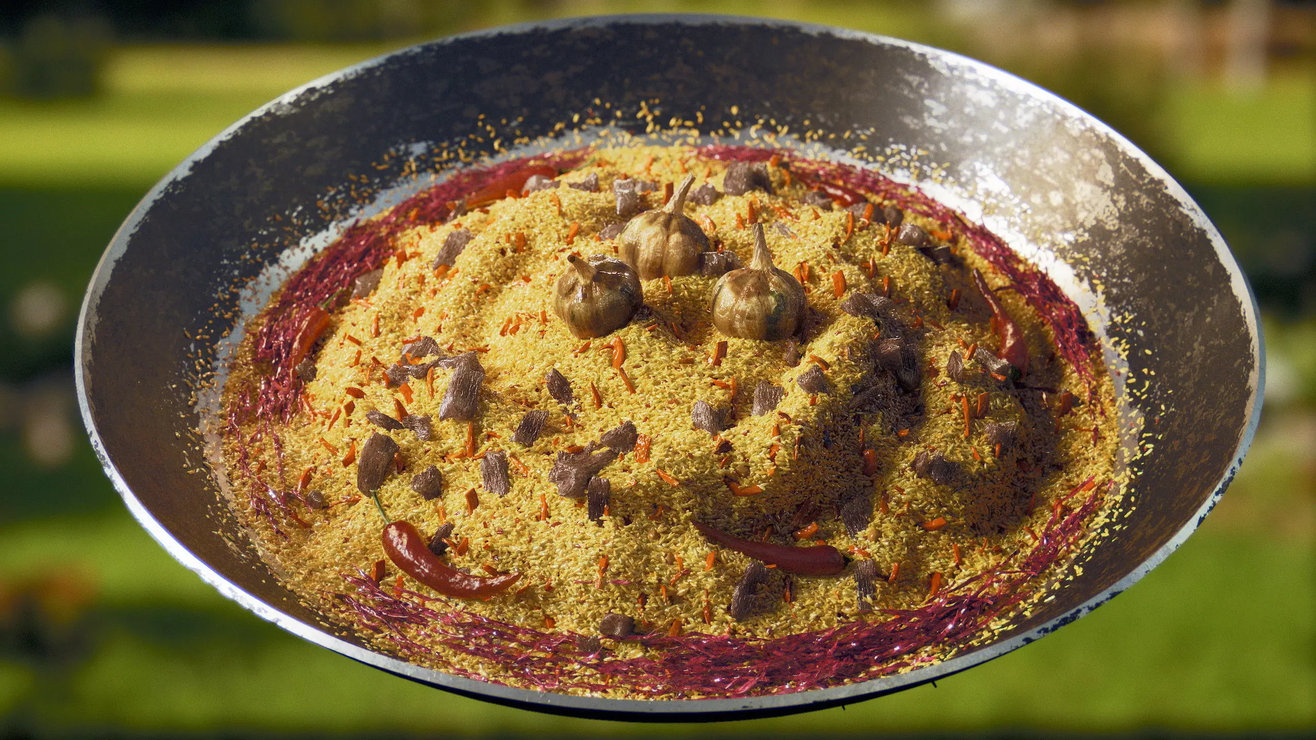 Uzbek pilaf 3D model_0