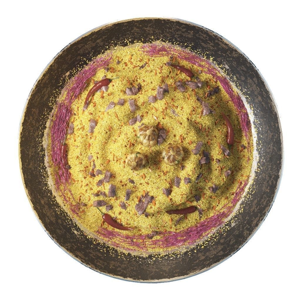 Uzbek pilaf 3D model_4