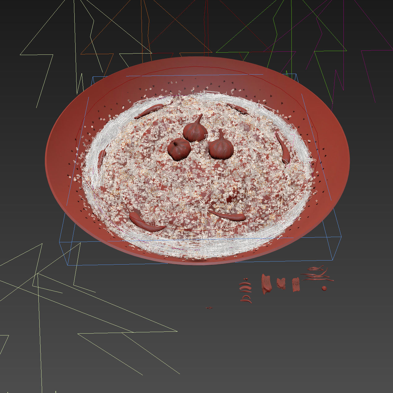 Uzbek pilaf 3D model_11