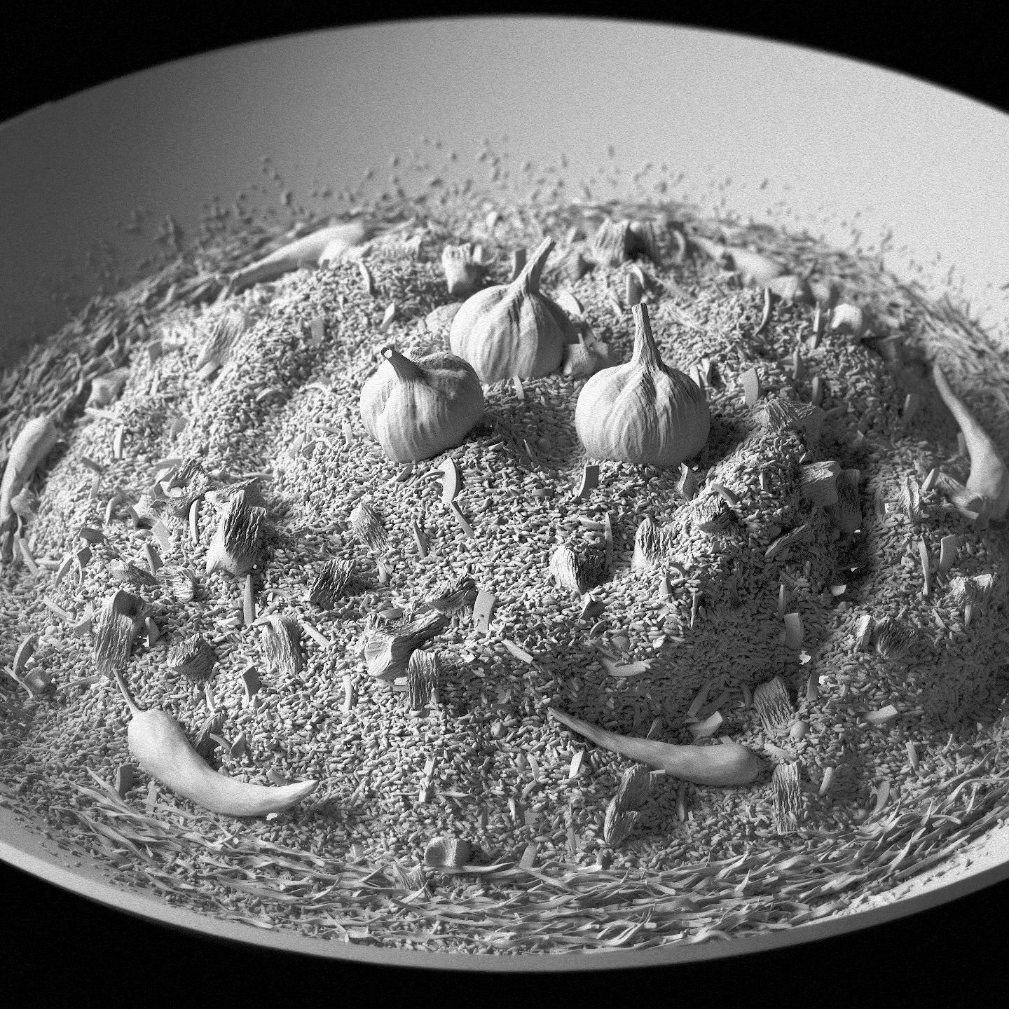 Uzbek pilaf 3D model_8