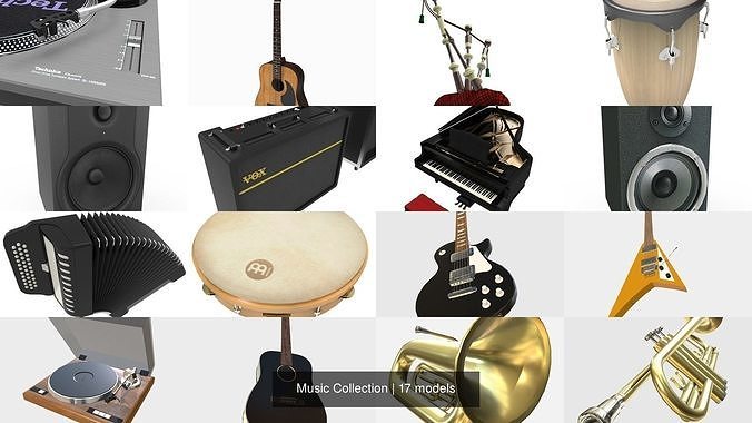 Musical Instrument Pack 3D Model Collection