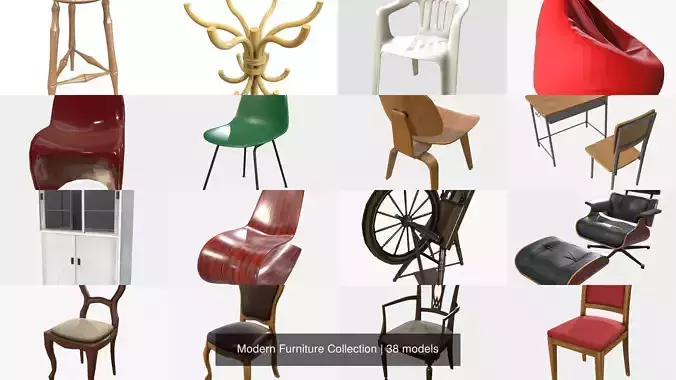Modern Furniture Pack 3D Model Collection