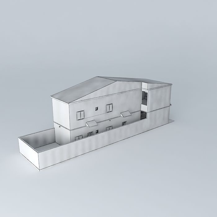 Wide and comfortable townhouse Free 3D model_3