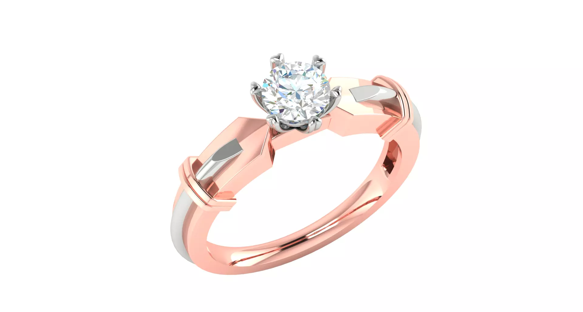 Solitaire ring 3dm stl render detail 3D print model 3D print model_0