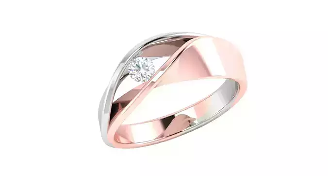 Solitaire ring 3dm stl render detail 3D print model