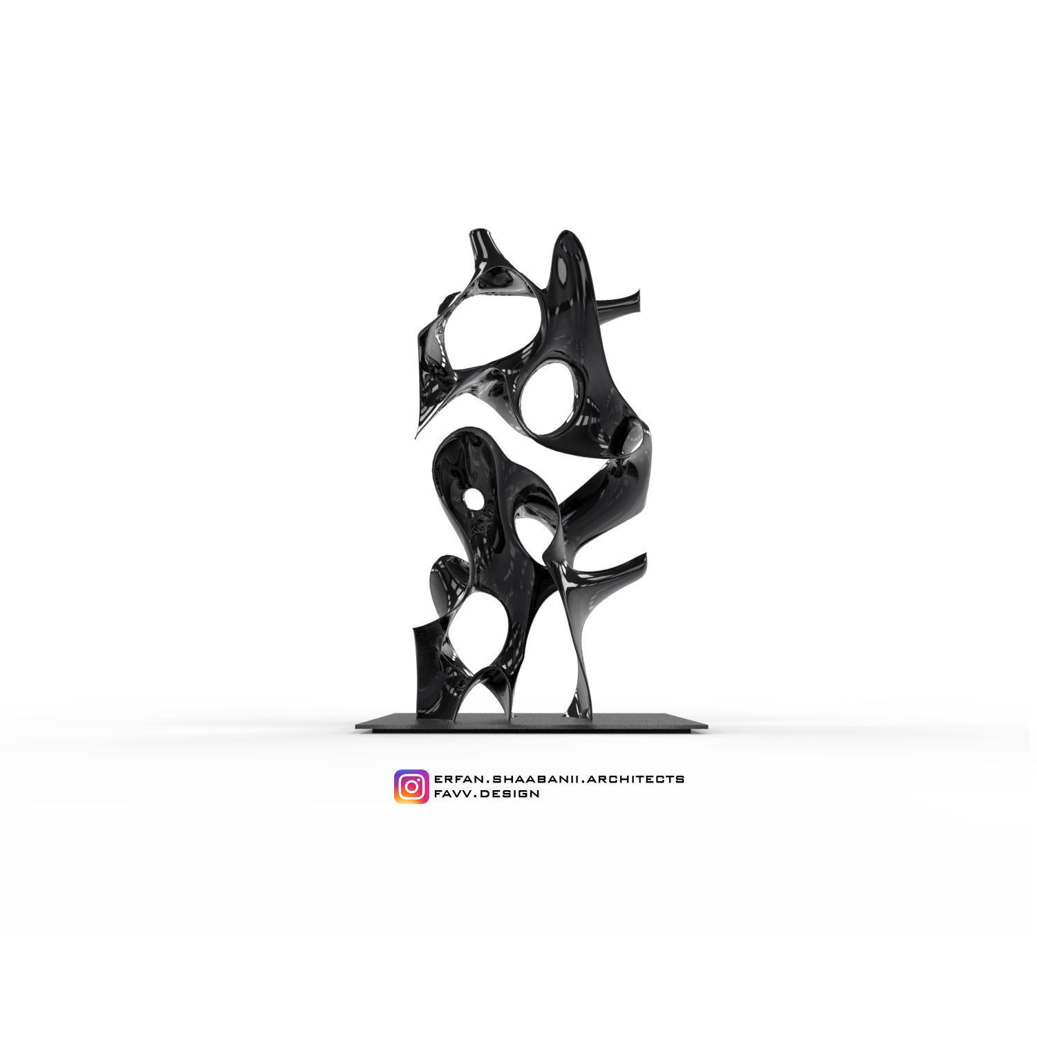 HICH 1 SCULPTURE BY ERFAN SHAABANII Low-poly 3D model Low-poly 3D model_3