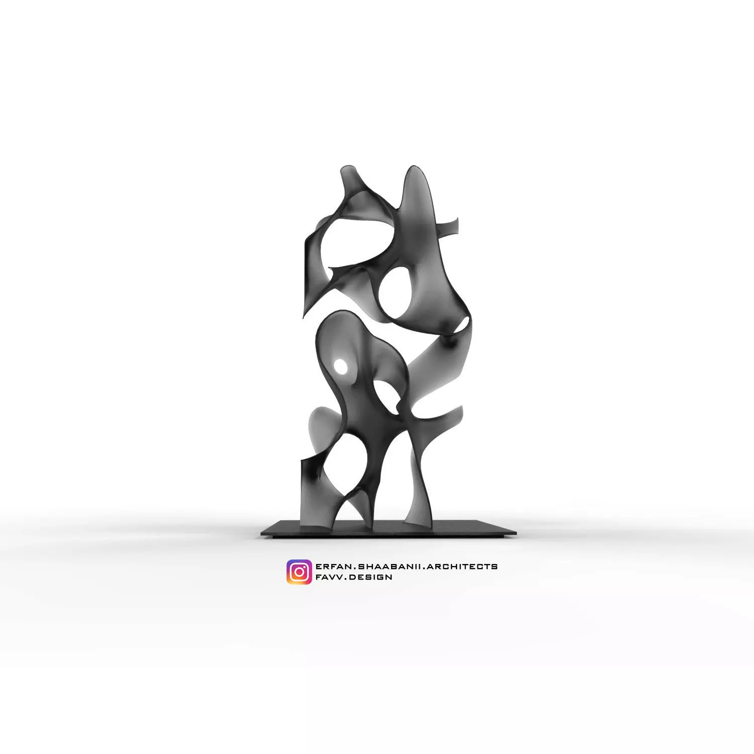 HICH 1 SCULPTURE BY ERFAN SHAABANII Low-poly 3D model Low-poly 3D model_0