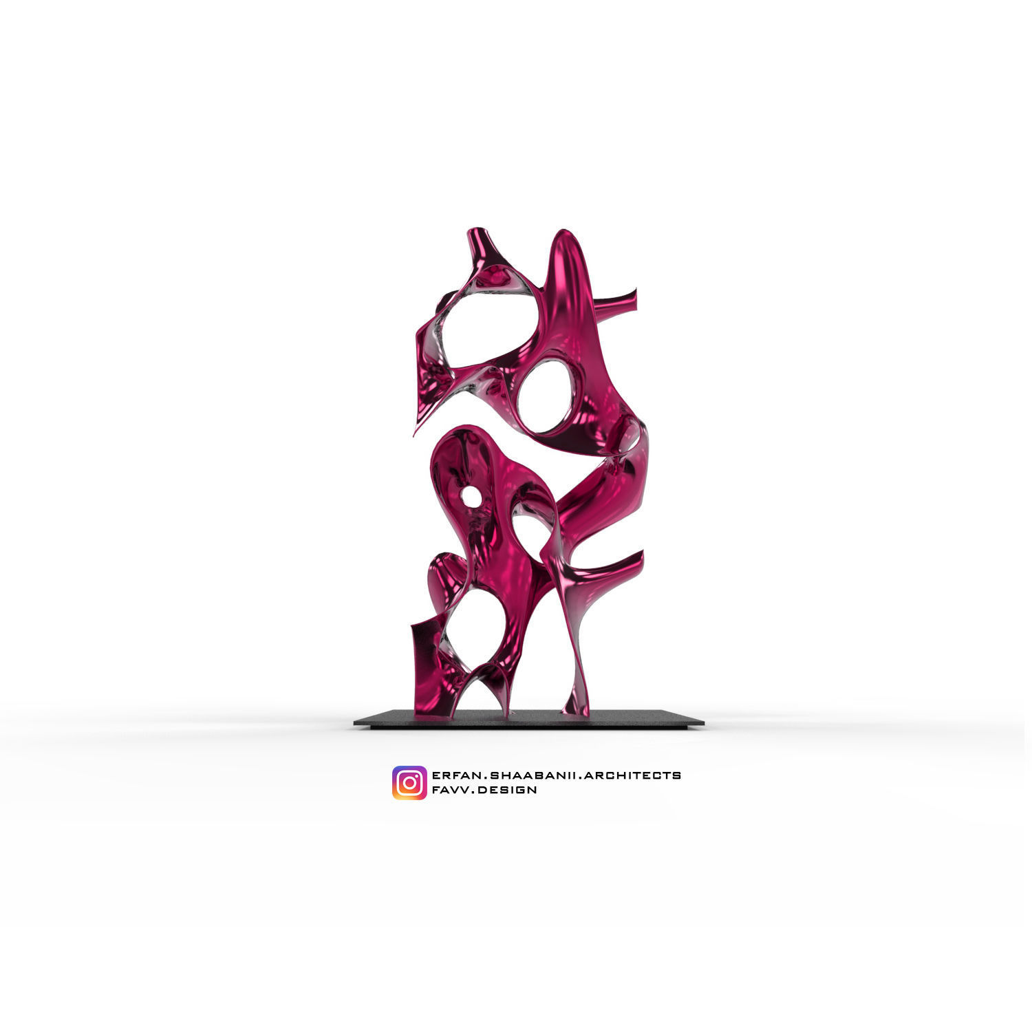 HICH 1 SCULPTURE BY ERFAN SHAABANII Low-poly 3D model Low-poly 3D model_2
