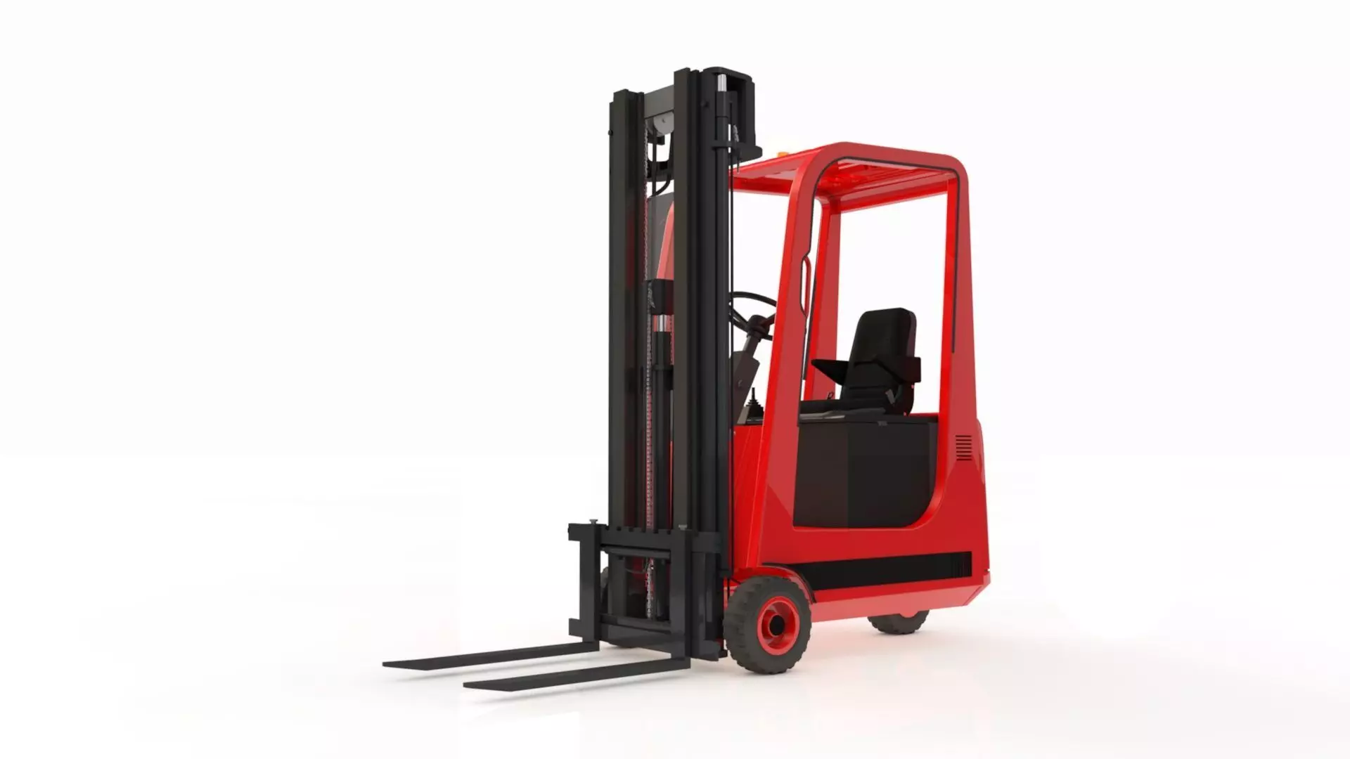 Forklift Small 3 Wheels 3D model