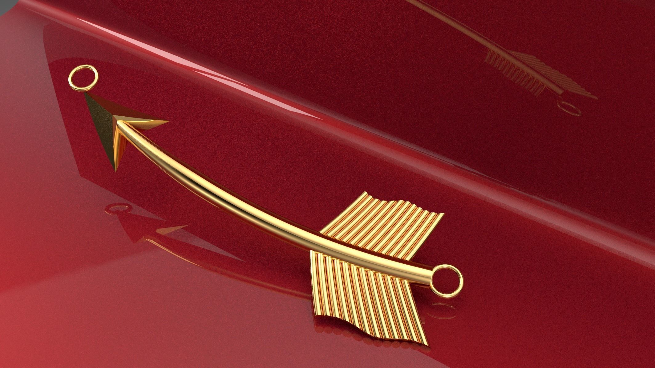 arrow earring 3D print model_1