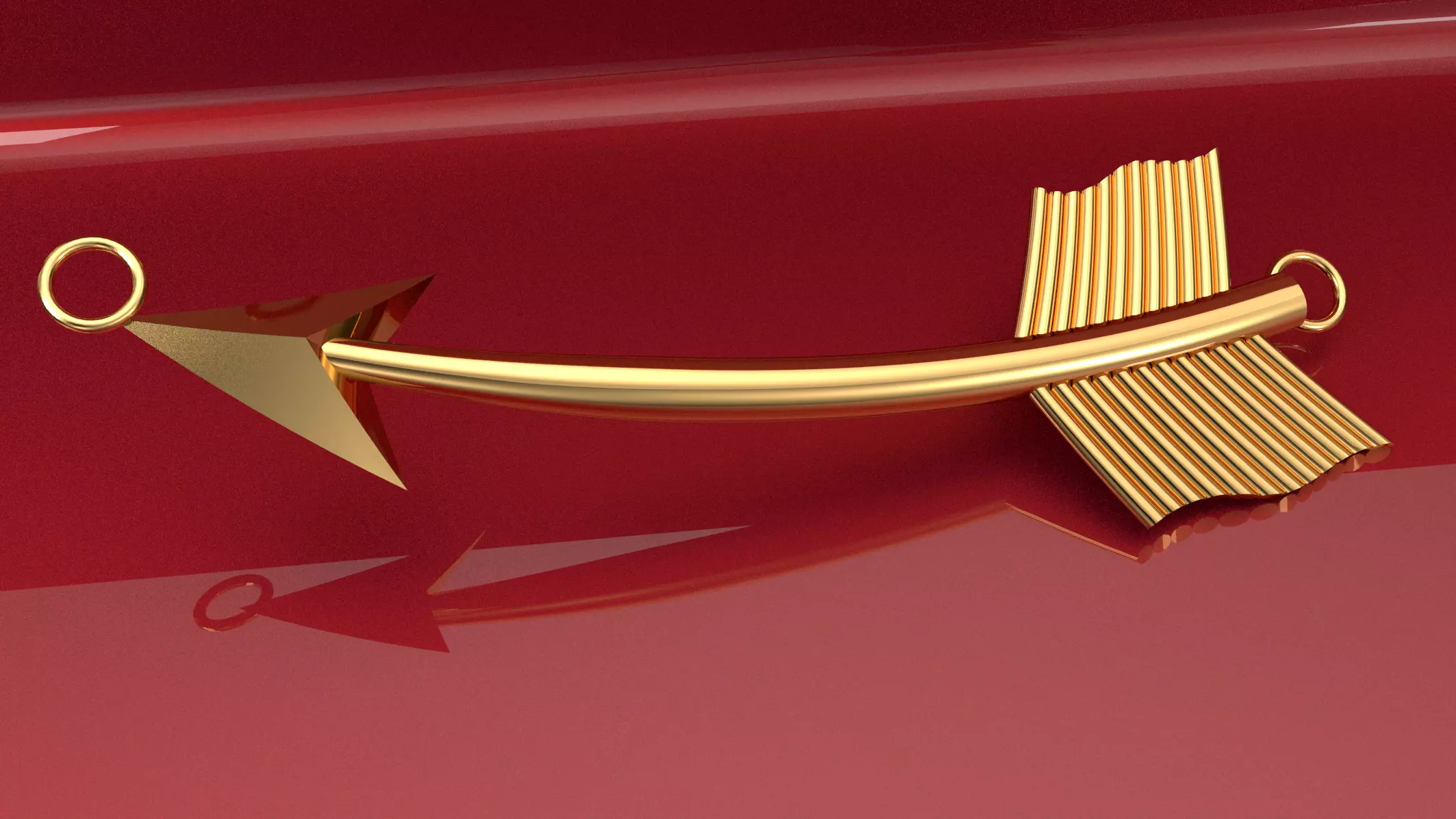 arrow earring 3D print model_0