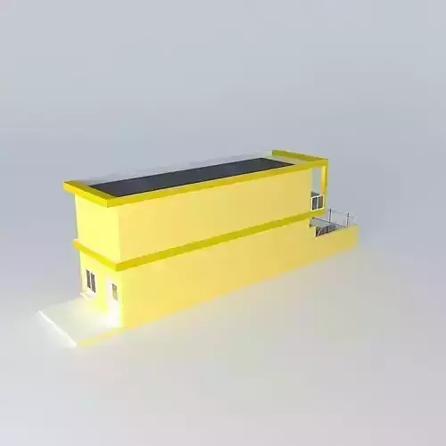 Compact yellow house