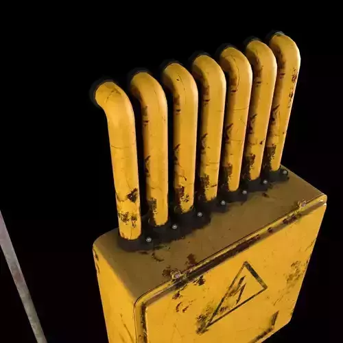 Game Ready 3D Fuse Box Low-poly 3D model