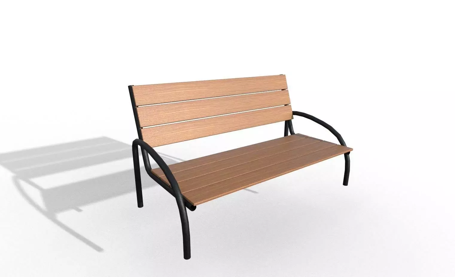 PARK CHAIR Low-poly 3D model