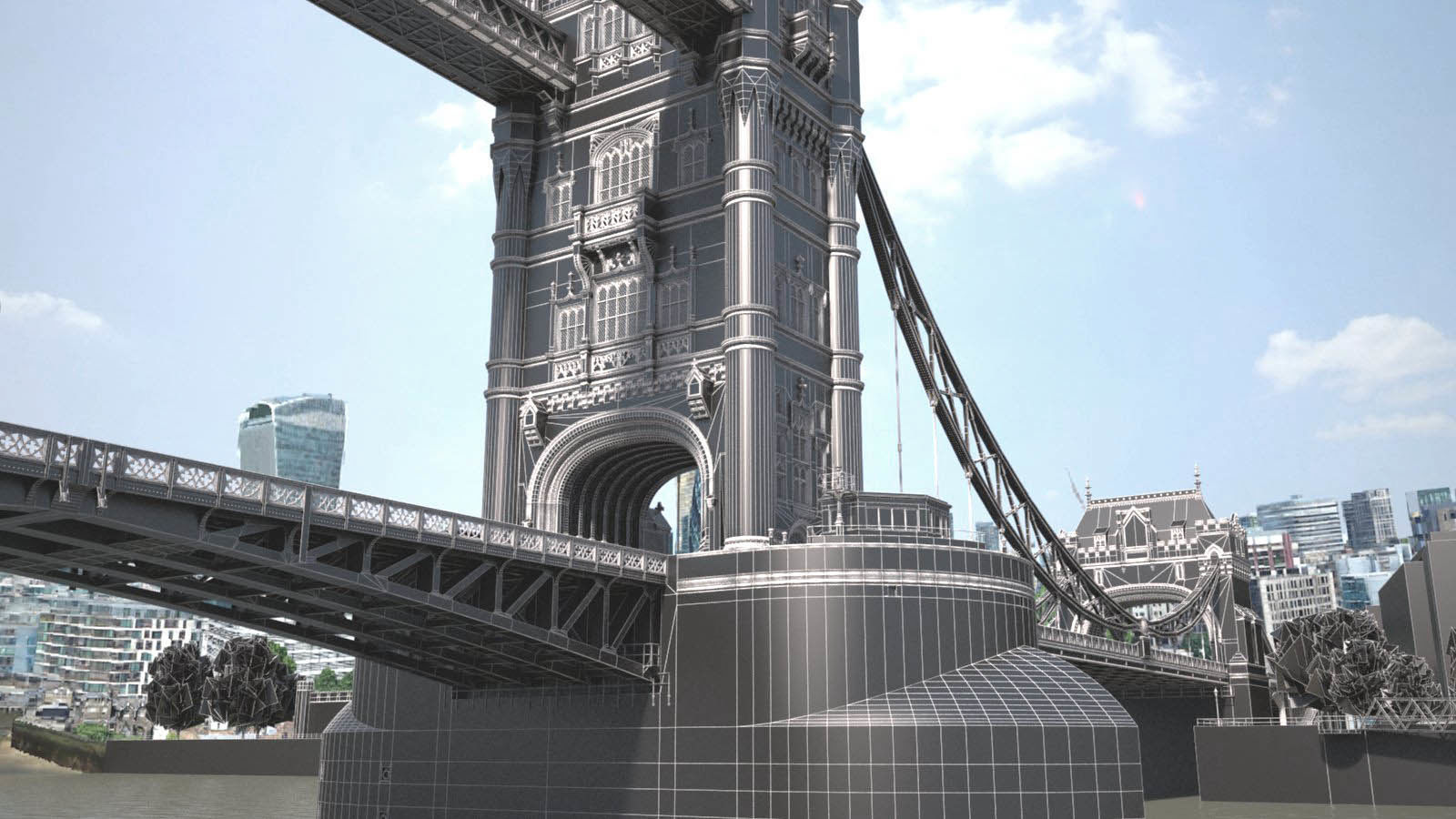 London Tower Bridge 3D model_16