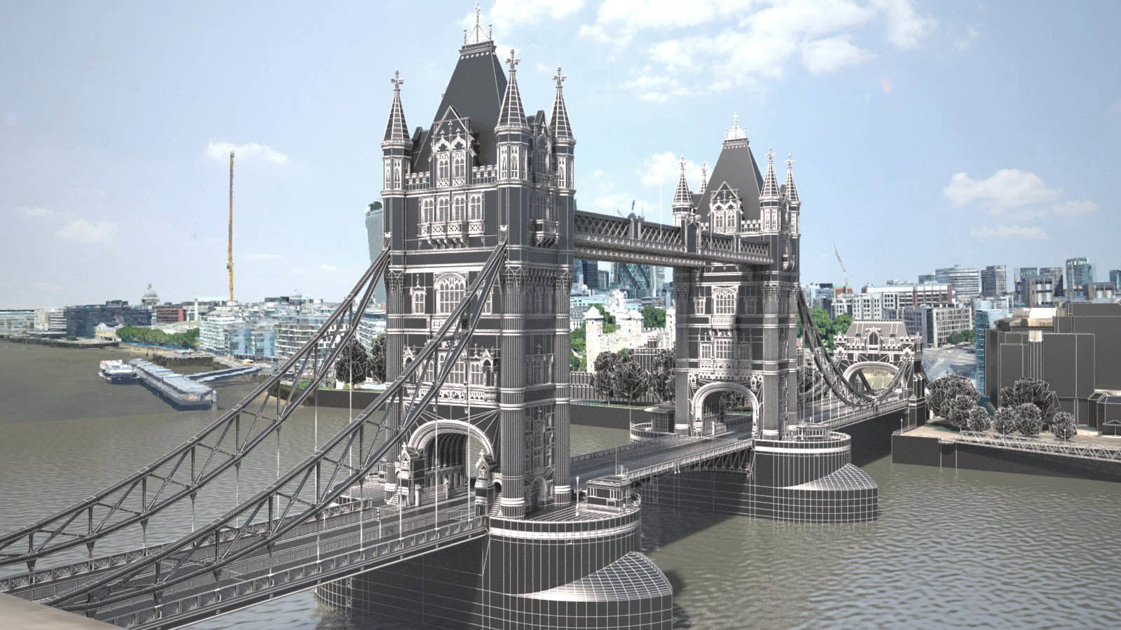 London Tower Bridge 3D model_18