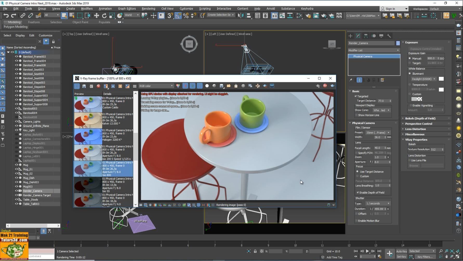 006 Vray Next 3ds max Fotocamere Tutorial MP4 3D model_4