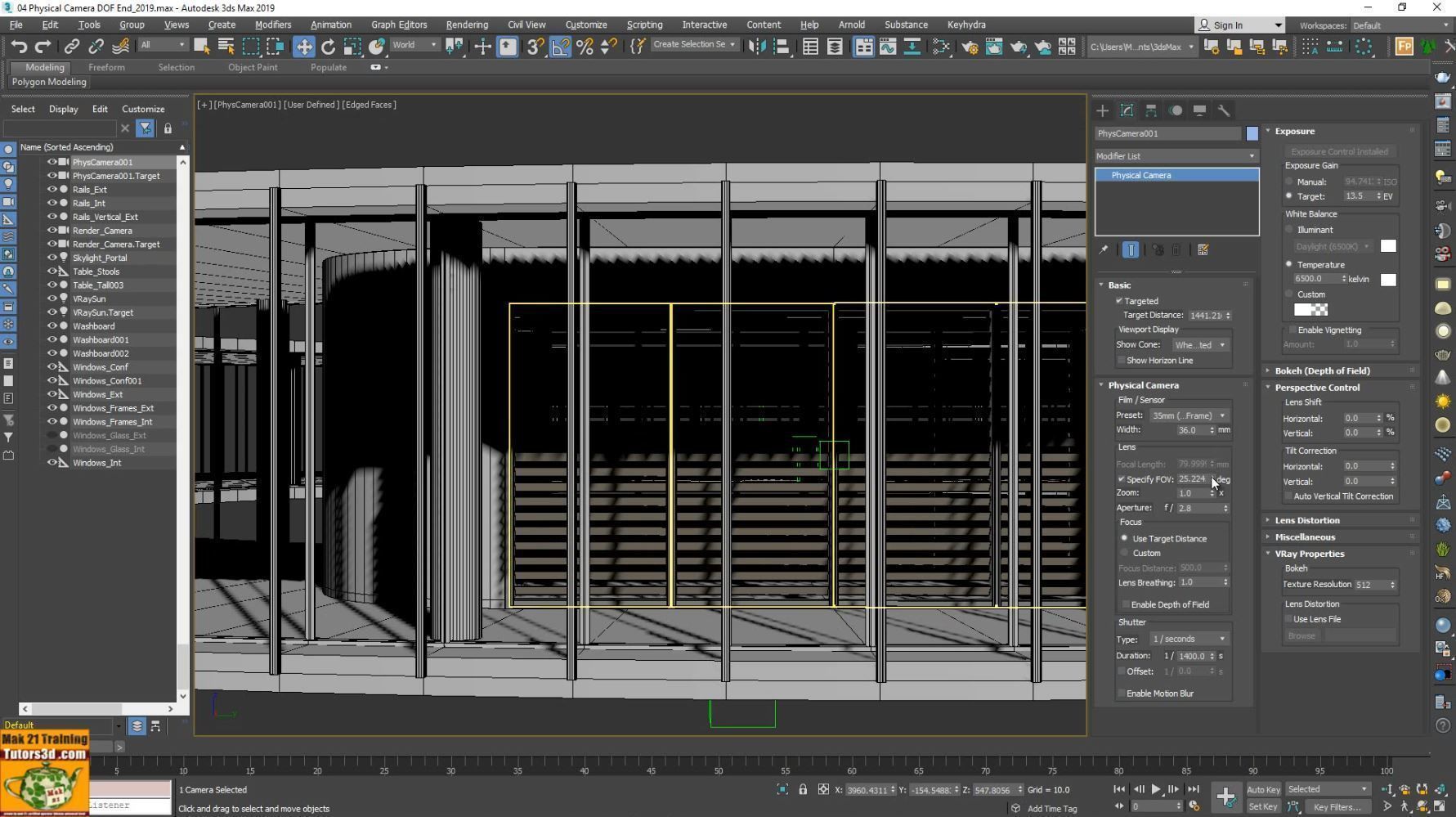 006 Vray Next 3ds max Fotocamere Tutorial MP4 3D model_11