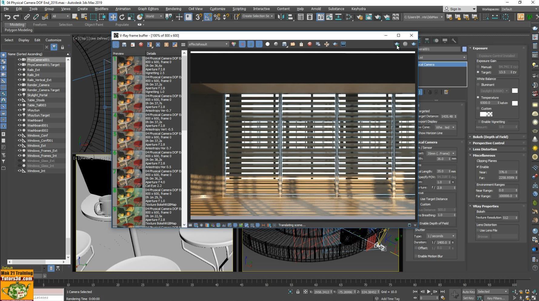 006 Vray Next 3ds max Fotocamere Tutorial MP4 3D model_6