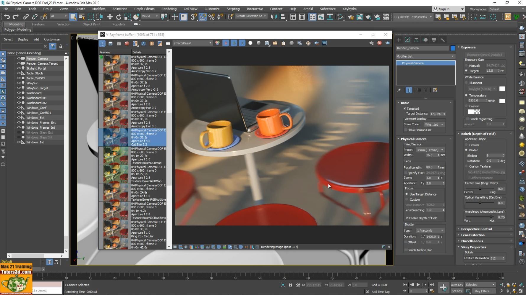 006 Vray Next 3ds max Fotocamere Tutorial MP4 3D model_7