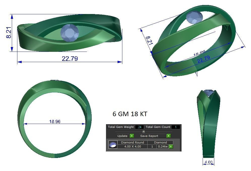 Solitaire ring 3dm stl render detail 3D print model 3D print model_1