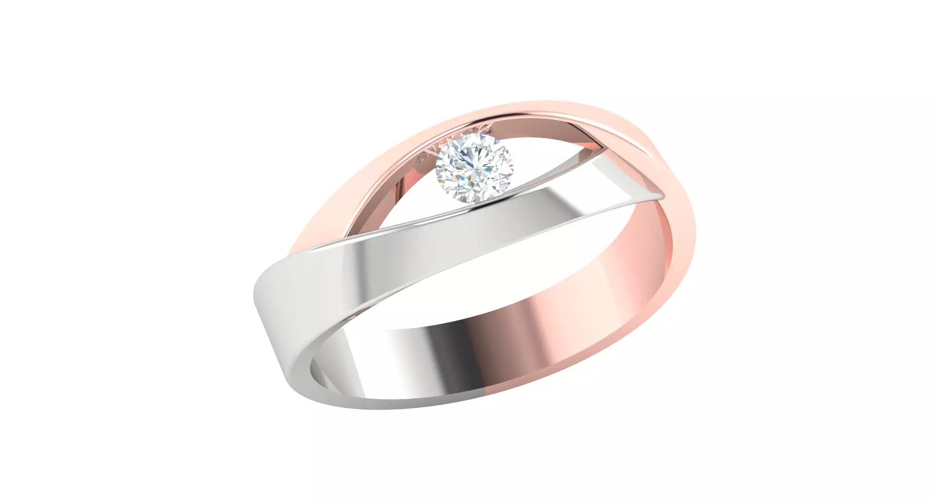 Solitaire ring 3dm stl render detail 3D print model 3D print model_0