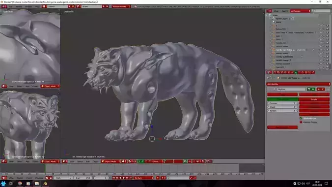 infected monsters 3D model