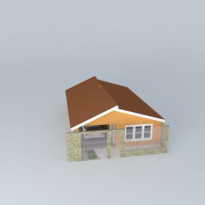 house with roof 5 Free 3D model_2