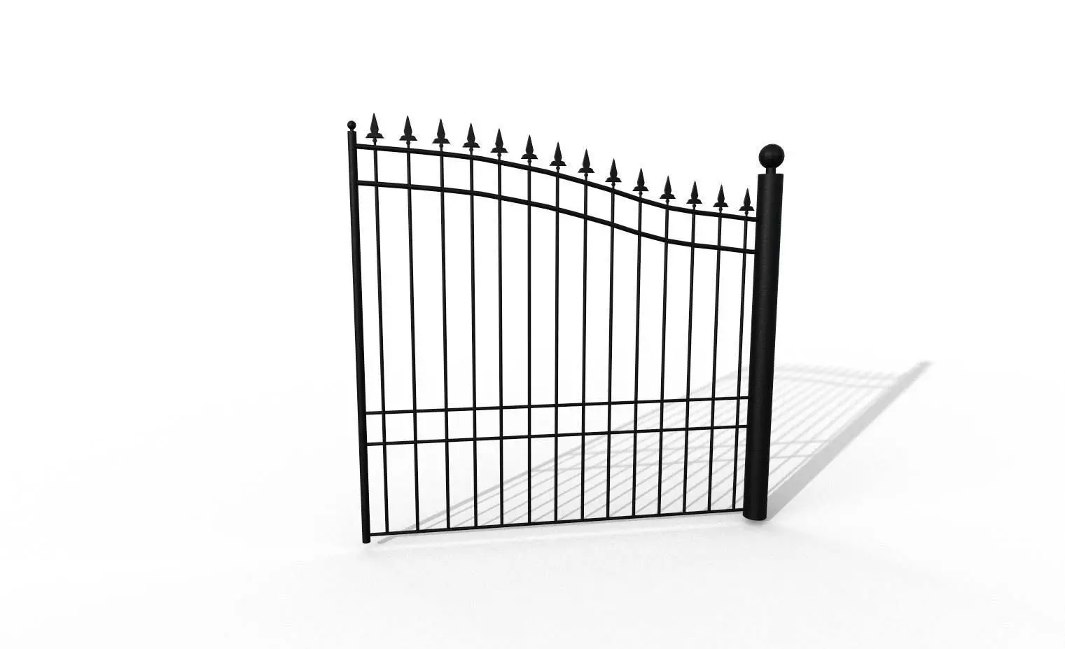 PARK GATE Low-poly 3D model_0