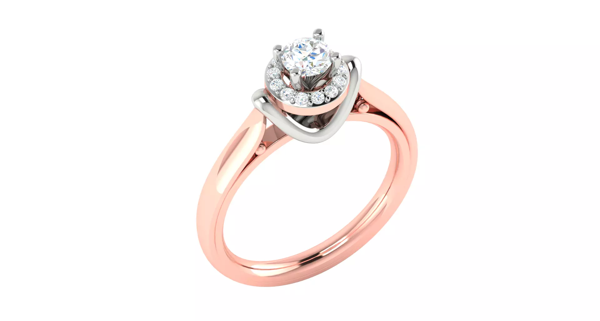 Solitaire ring 3dm stl render detail 3D print model 3D print model_0
