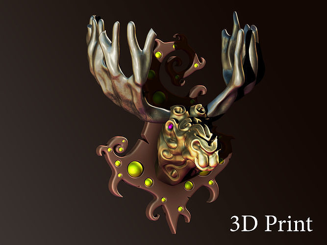 elk spirit of the forest 3d print Free 3D print model