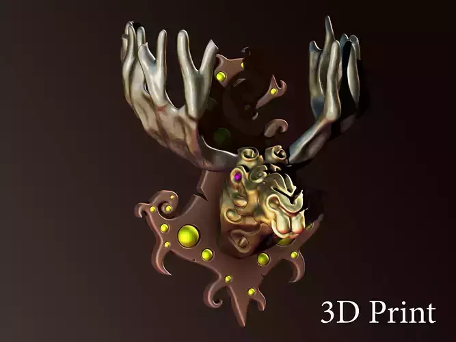 elk spirit of the forest 3d print Free 3D print model