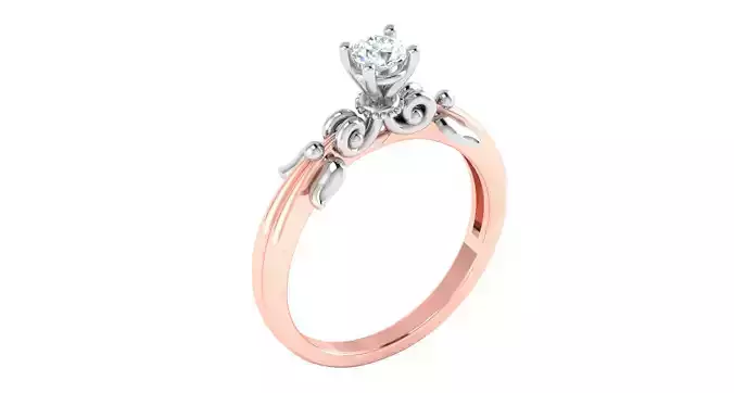 Solitaire ring 6 ring size 3dm stl render detail 3D print model